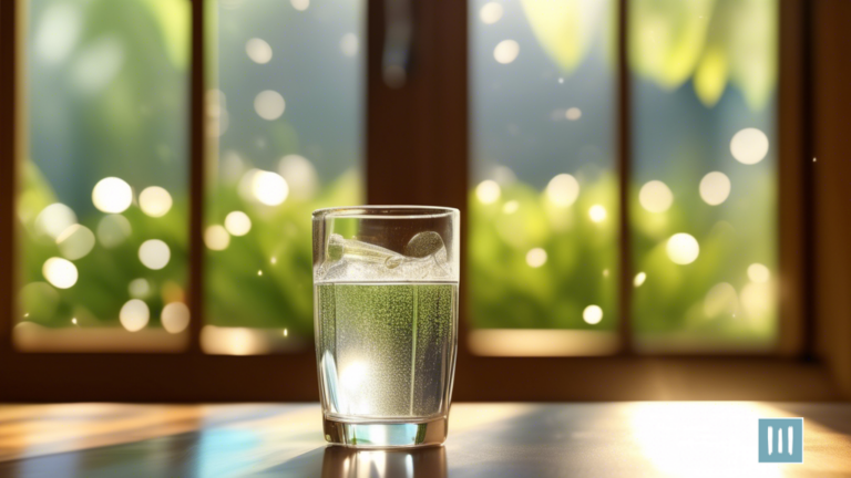 Hydration and Weight Loss: A refreshing glass of water on a sun-drenched windowsill, showcasing the importance of staying hydrated for successful weight loss.