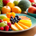 A balanced plate of fruits, vegetables, and lean protein, showcasing the importance of portion control for weight loss in bright natural light